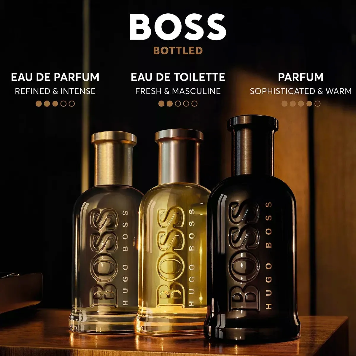 Boss Bottled 3.3 oz Parfum for men
