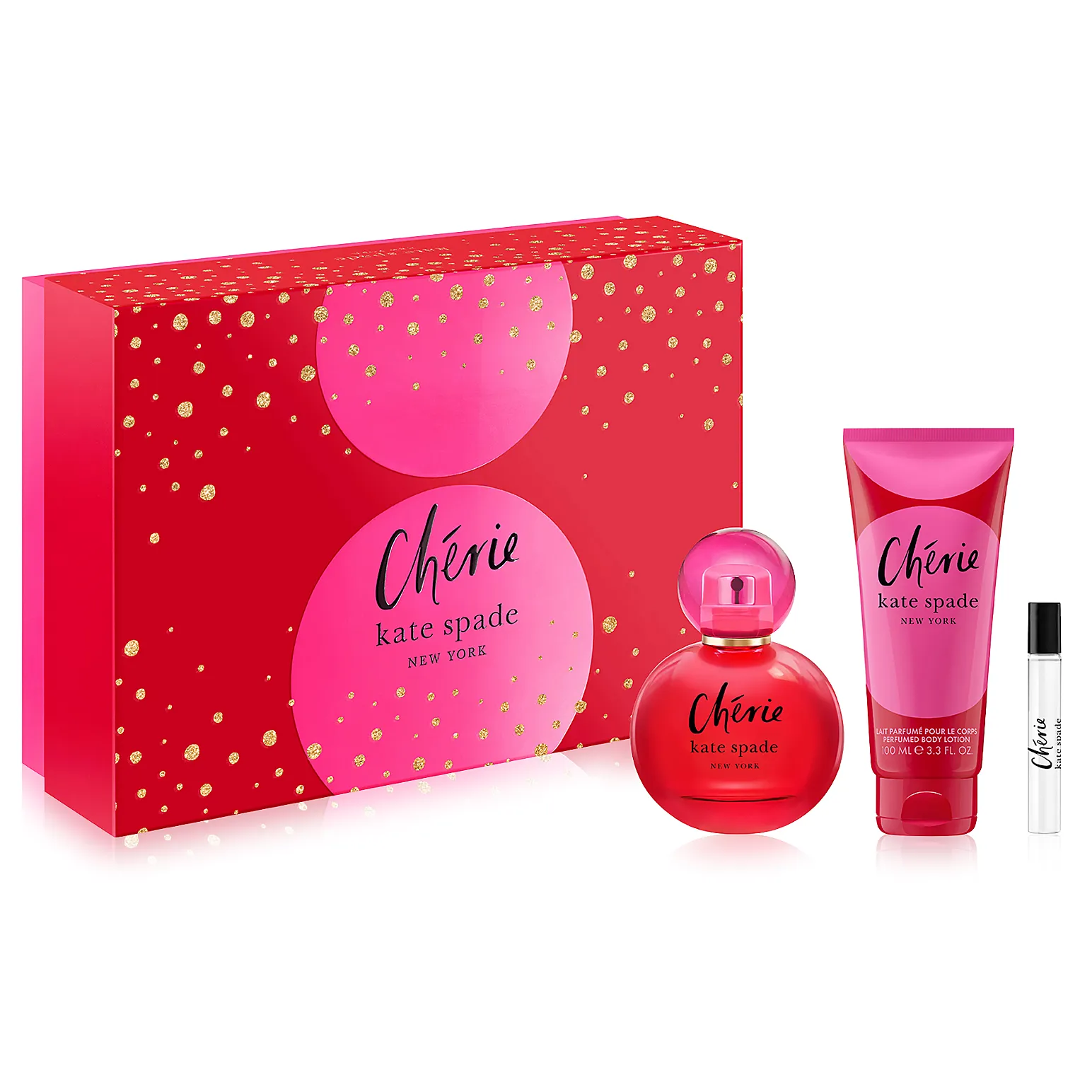 Cherie by Kate Spade 100ml EDP 3 Piece Gift Set