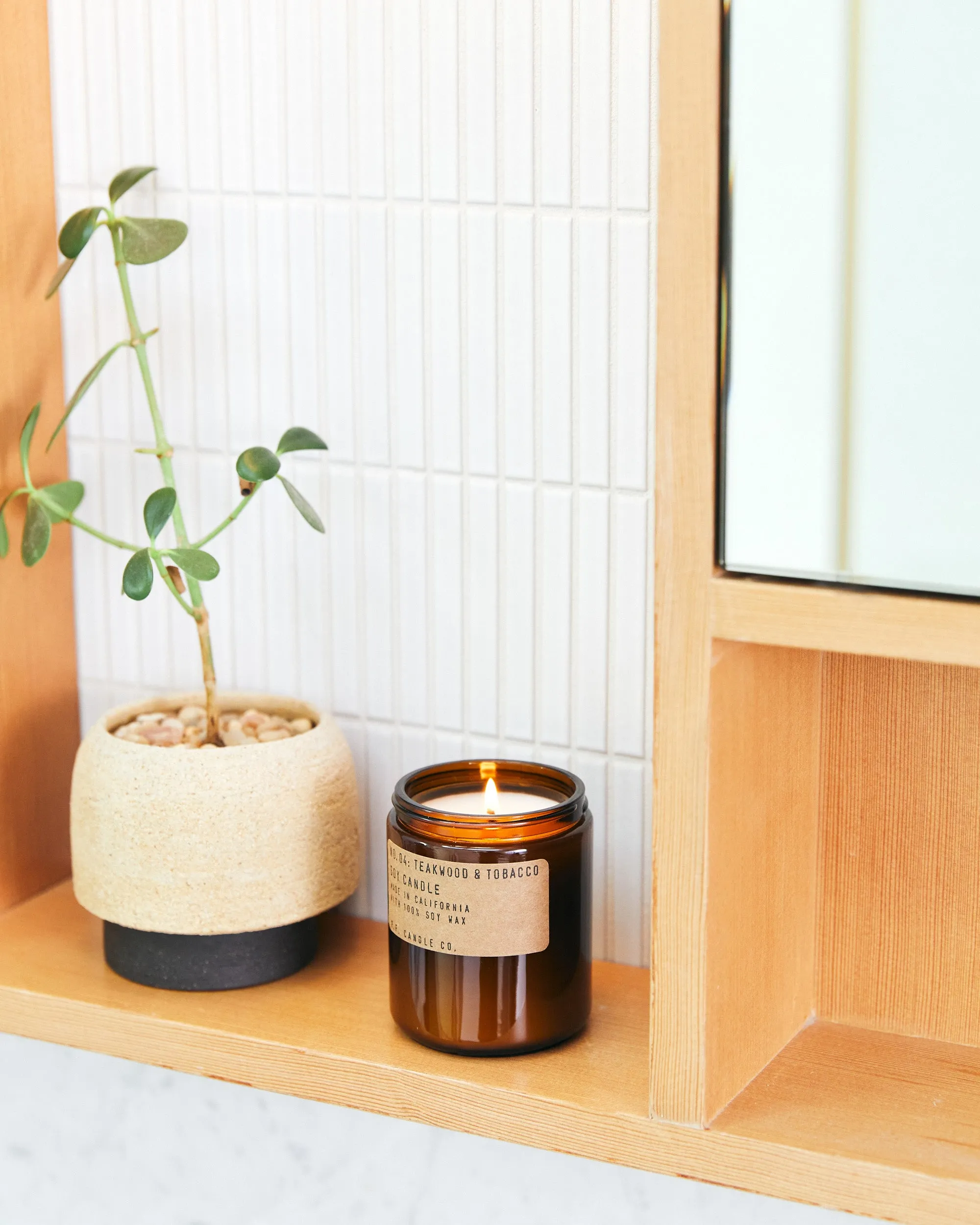 P.F. Candle Co. 7.2oz Standard Jar Candle - Teakwood & Tobacco